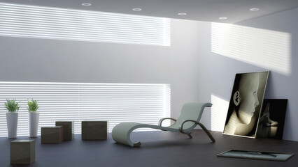 Modern Luxury Loft with Lounger in Design