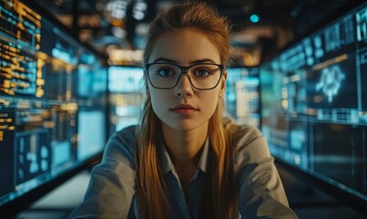 Face of futuristic and Innovative Imagery AI and Automation use of artificial intelligence and automation in business processes, illustrating efficiency and productivity, Generative AI