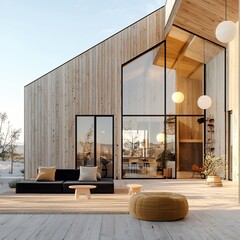 Modern Desert House with Large Windows and Minimalist Design