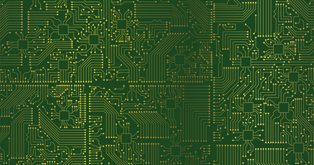 Vector Abstract circuit board connecting dots and lines , data visualization technology background isolated design.