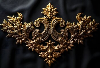 golden elements in baroque, rococo style
