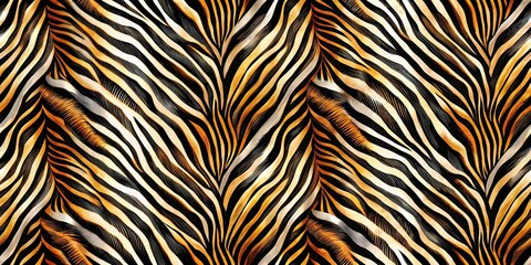 Trendy Zebra Skin Fabric Design Background