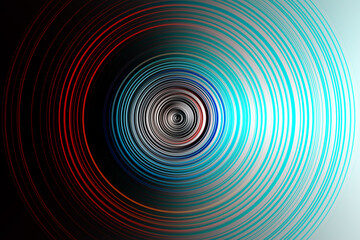 Abstract radial motion blur in blue, grey, red, black tones . Colorful concentric circles in the form of a whirl background texture, radial blur, abstract twist, funnelfor label, textiles 