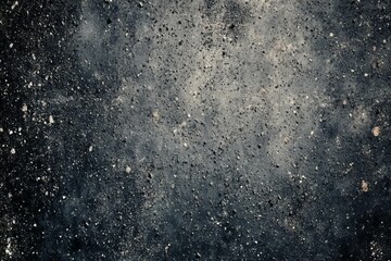 Obraz premium Abstract scratched black surface with white spots. AI generated