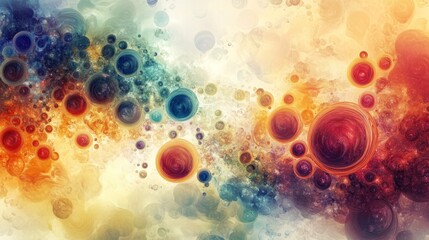 Fototapeta premium Abstract swirling spheres, vibrant colors, background texture, design element
