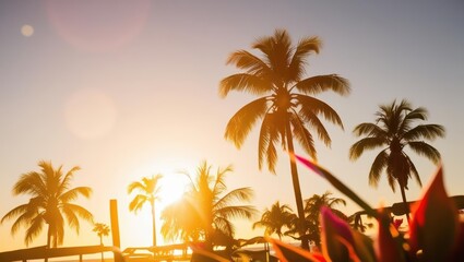 relax in the summer, sunrise in the meadow