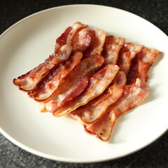 fried bacon slices