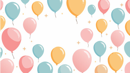 風船の背景、イラスト、コピースペース