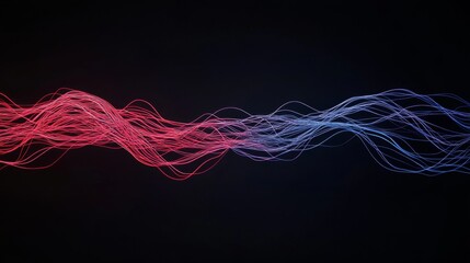 Abstract wavy lines, gradient color, digital art. Possible use Background design