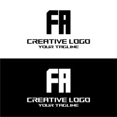 creative letter logo fa design vector