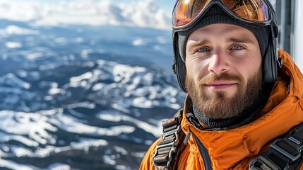 Exploring the Depths of Complex Emotions Through the Eyes of a Man in a Helmet and Goggles