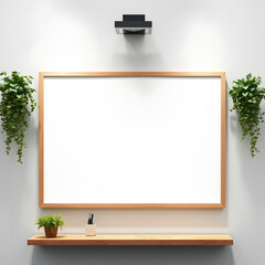 Empty white board