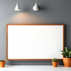 Empty white board
