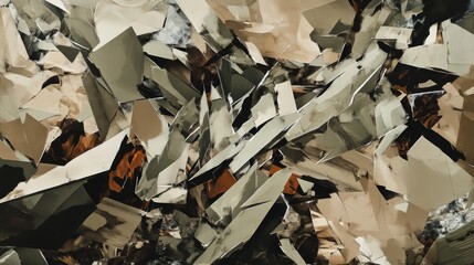 Fragmented Military Concealment in Earth Tones with Sharp Lines