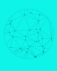 Abstract connection web lines 3D rendering network technology background
