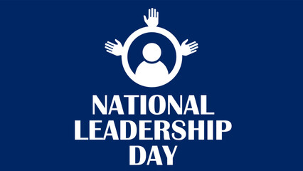 National Leadership Day web banner design illustration 