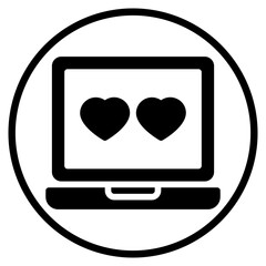 laptop glyph icon