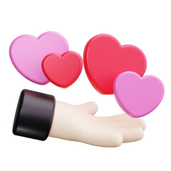 charity 3d render icons