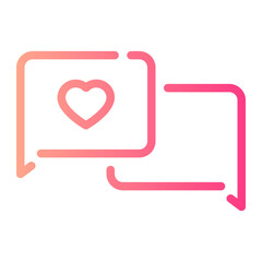 Fototapeta premium chatting app gradient icon