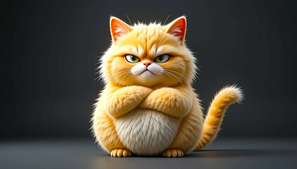 cat on a black background
