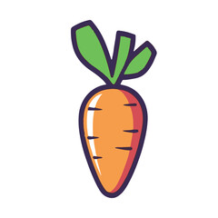 A carrot icon simple flat style illustration 