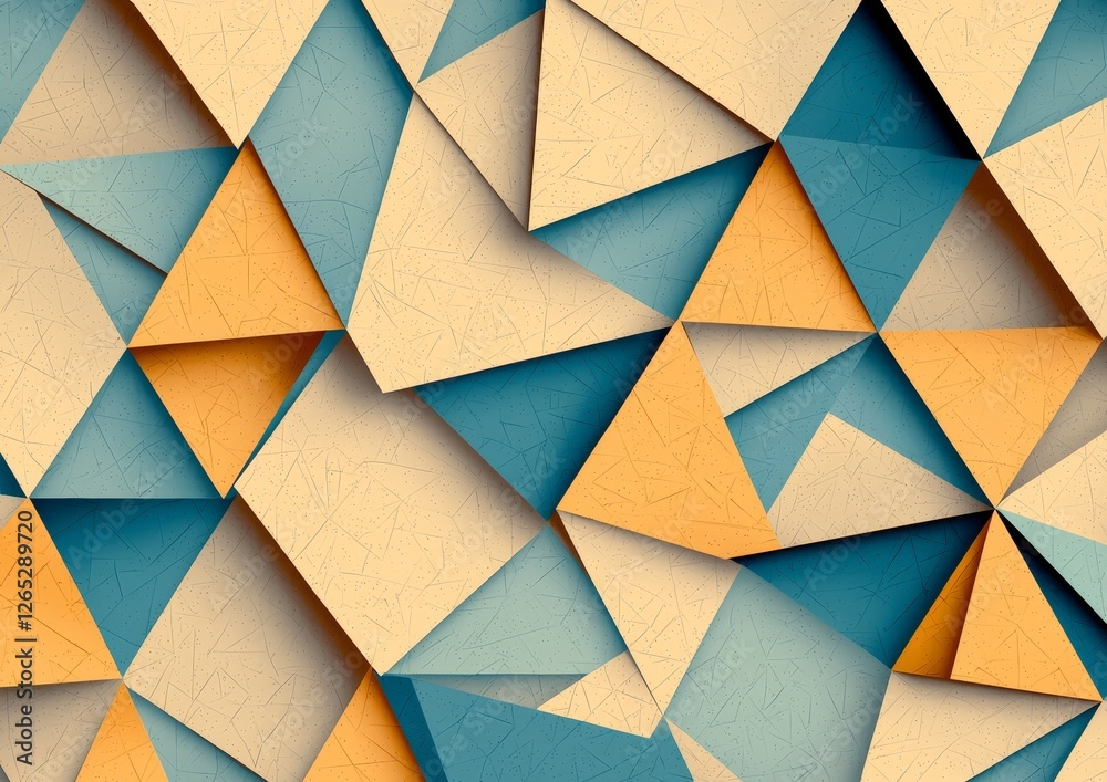 Poster a simple pattern design featuring a rainbow theme with trianglify triangles forms a colorful and bea