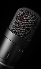 Professional Studio Condenser Microphone Closeup