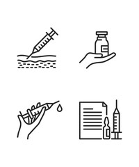 Fototapeta premium Vaccination Health care and protection Medical care stock illustration.