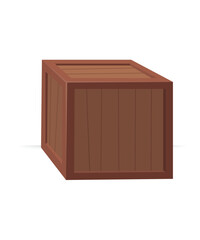 Wooden box cartoon stock illustration