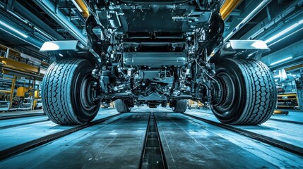 Fototapeta premium Truck Chassis Factory Assembly