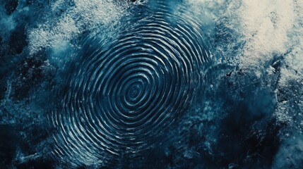 Frozen lake ripples, winter texture, aerial view