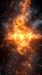 Fototapeta premium Fiery Space Explosion