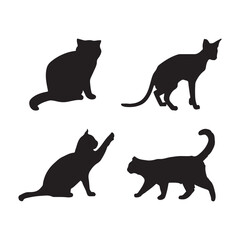 A Collection of Black Cat Silhouettes