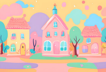 Obraz premium cute colourful pastel background