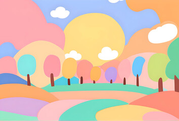 cute colourful pastel background
