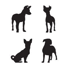  A Collection of Black Dog Silhouettes