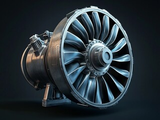 Ultra-Detailed Hyper-Realistic Turbine Icon