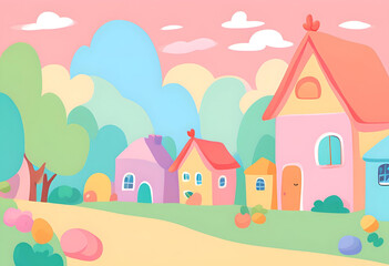 cute colourful pastel background