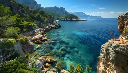 Fototapeta premium breathtaking view of the French Rivieras