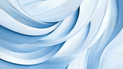 Obraz premium Abstract Blue Swirls: A Digital Painting of Fluid Forms AI Generated