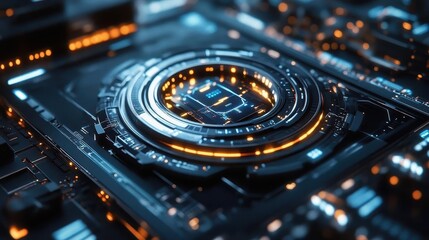 Obraz premium Product designs, close-up of a sleek 3D model of a tech product on a bright screen