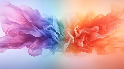 Obraz premium a vibrant display of colorful fabric artfully arranged in a dynamic wave or cloud formation
