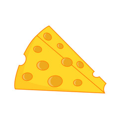 Cheese Slice Handdrawn, Vector Illustration. Cheddar, parmesan, brie, tasty, dairy snack. Isolated Outline.