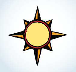Wind rose. Vector drawing icon