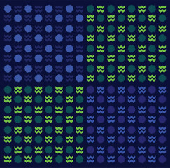 Seamless Geometric Patterns blue with luminous with Bold Lines and Abstract Shapes for Modern Design