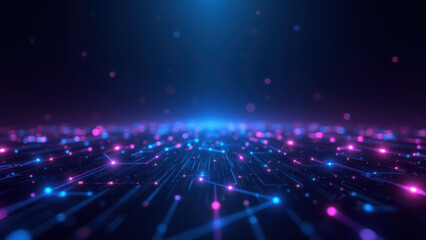 Fototapeta premium Neon cybernetic network for CI/CD, Docker, Kubernetes, DevOps concept.