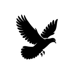 majestic soaring dove perfect for beauty product or wedding vector illustration logo design