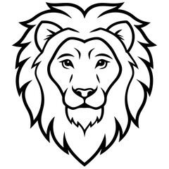 lion head Line art vector