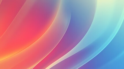 Smooth Abstract Waves in Gradient Colors for Artistic Backgrounds