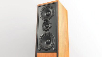Wooden speaker, three drivers, audiophile, studio, music